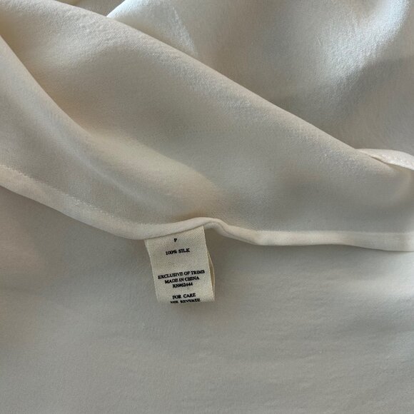Artelier Ivory Silk Blouse Sz P - Picture 7 of 8